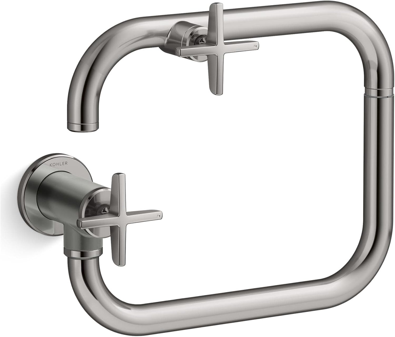Kohler K-28678-3 Billet 3.2 GPM Wall Mounted Single Hole Pot Filler with Dual Cross Handles - Vibrant Titanium