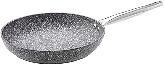 KARACA Vierno Biogranite Frying Pan, Cookware, Non-Stick, Handles, Excellent Heat Distribution, Time and Energy Savings - 26cm - Grey