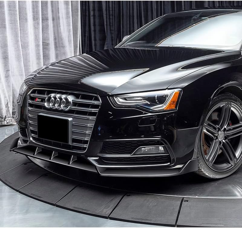 3PCS Front Bumper Lip Kit fit for Compatible with 2013-2016 Audi A5/S5, STP-Style Splitter Trim Protection Spoiler, Air-Dam-Chin-Diffuser (Painted Black)