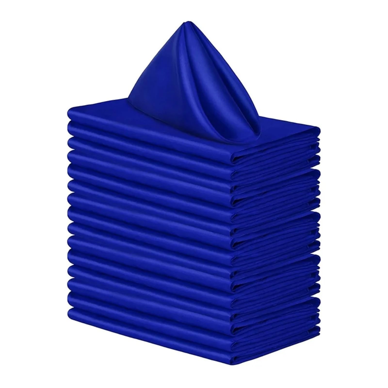 Satin Dinner Napkins 10pcs 30x30cm Satin Napkin Soft Washable Dinner Napkins Reusable Table Event(Blue)