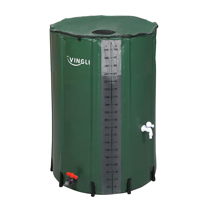 Buy VINGLI New 100 Gallon Collapsible Rain Barrel with Volume Scale