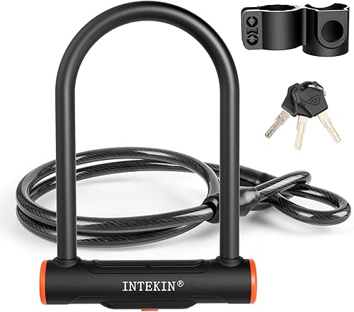 Miniatura 12 de Bike U Lock Heavy Duty Bike Lock Bicycle Lock, 16mm U Lock and 3ft / 5ft / 6ft Length Security Cable with Sturdy Mounting Bracket for Bicycle,