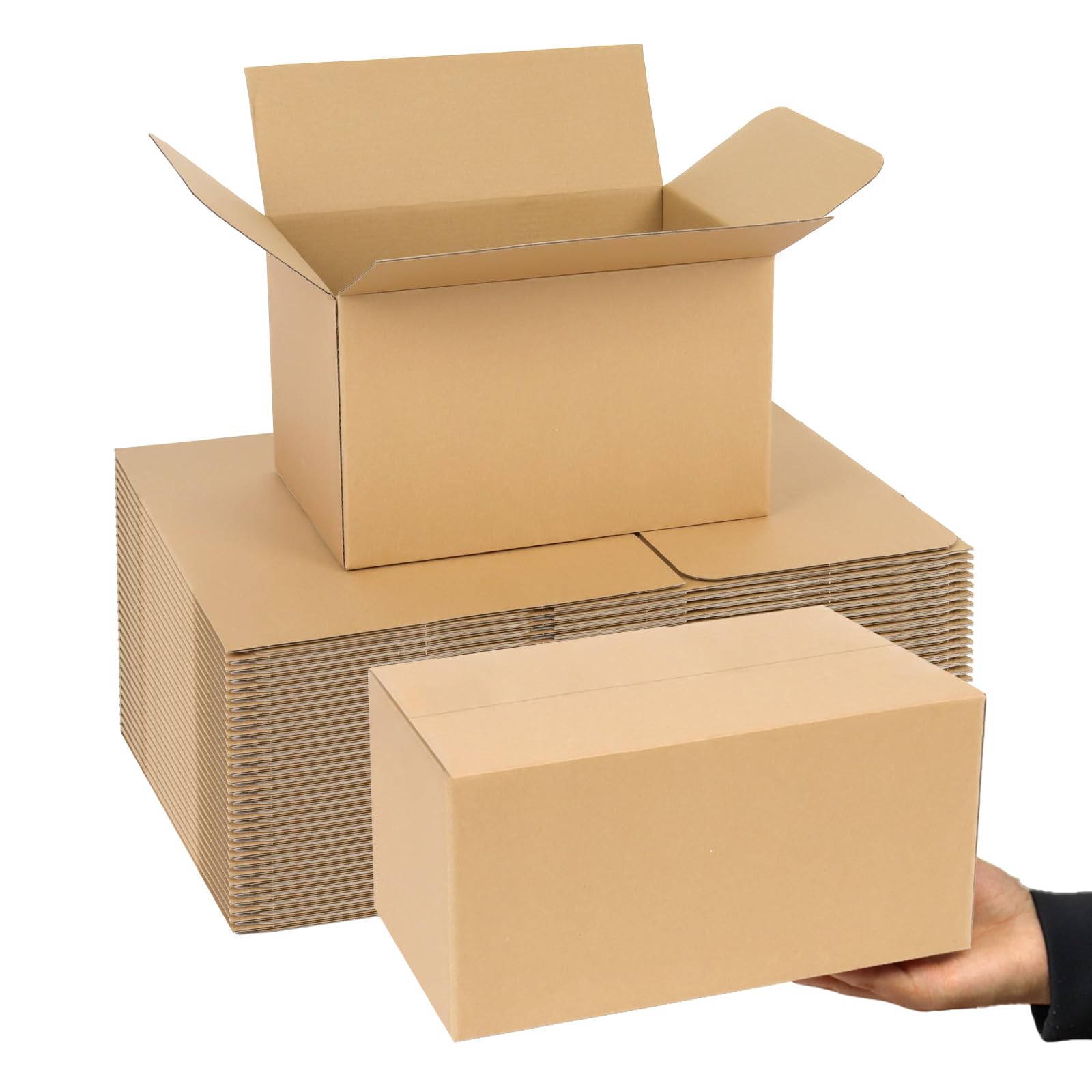 Shipping Boxes Medium 10x7x6 Inches, 30 Pack Mailer Packaging Boxes Bulk, Brown Corrugated Cardboard Boxes for Small Business Mailing Packing