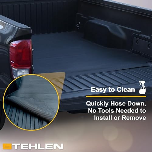 Miniatura 8 de 642167829164 Compatible con Ford Ranger 2019-2023 - Alfombrilla de goma horizontal de goma para caja de camioneta v2, color negro