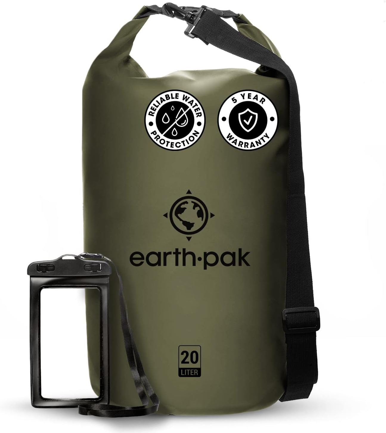 Earth Pak Waterproof Dry Bag Roll Top Waterproof Backpack