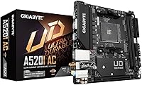 GIGABYTE A520I AC Mini ITX Motherboard - AMD A520 Socket AM4 DDR4 for Compact Ryzen Builds