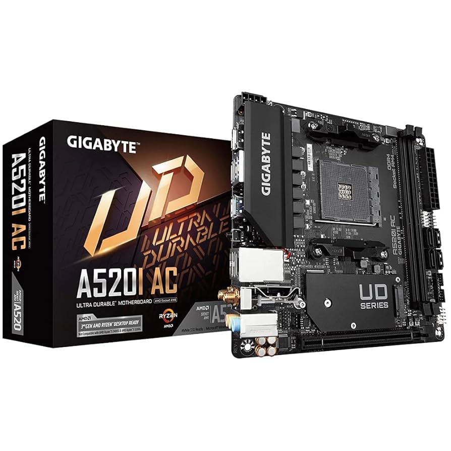 【中古】GIGABYTE mini-ITXマザーボード A520I AC Amazon.com: GIGABYTE A520I AC AMD A520 Socket AM4 Mini ITX