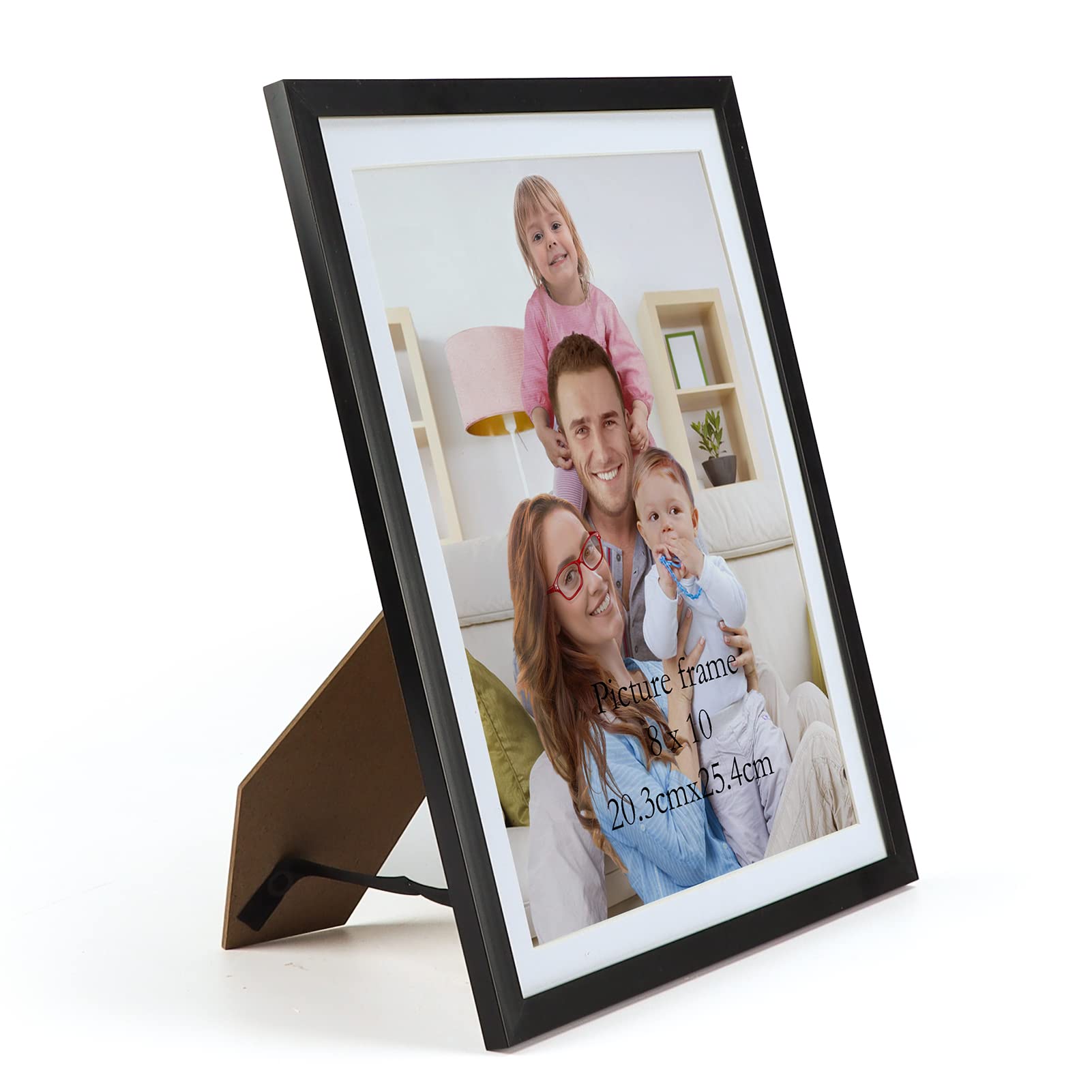 Set 10 Cornici Nere Giftgarden 20x25 Cm Con Passepartout - Per Foto 13x18 O 20x25, Da Tavolo O Parete