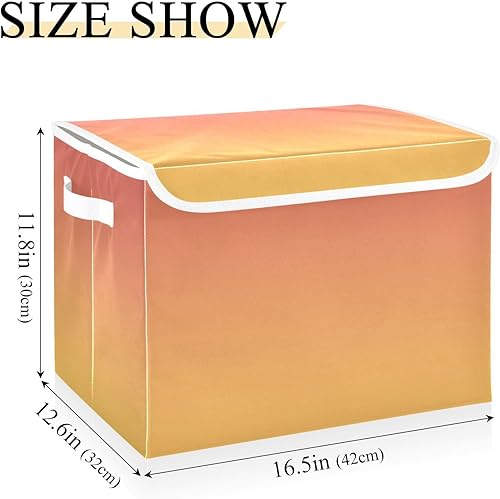 Miniatura 10 de GAIGEO Contenedores de tela azul degradado verde azulado, contenedores organizadores de armario con tapas, organizadores y almacenamiento,