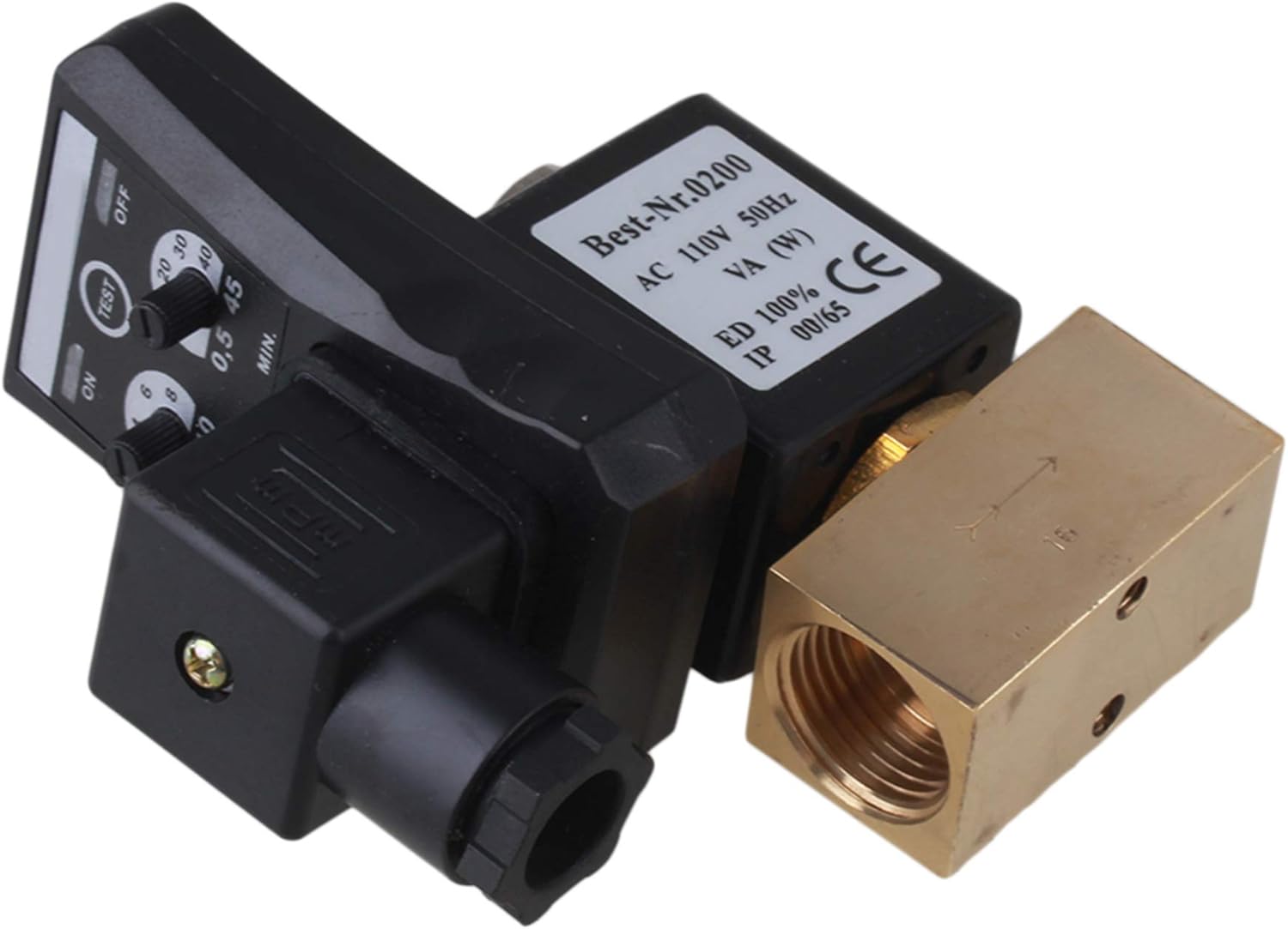 CNBTR Automatic Timed Water Trank Direct-acting Drain Valve Electronic Timed Air Compressor Forging Brass 1/2" Hole Diameter AC110V Drain Valve