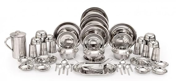Kitchen Pro Stainless Steel Dinner Set Of 51 Pcs