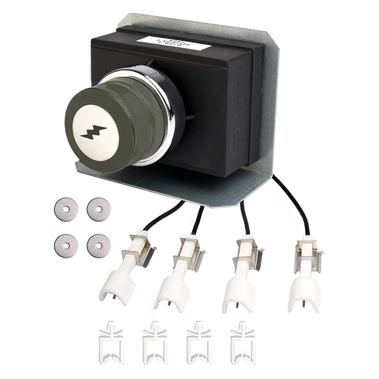 Buxuaaaa Igniters Replacement Kit Set Grill Ignition Button Kit Replacement Set Metal for 7629 Home Barbecue