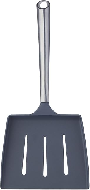 KitchenCraft MCRSCOOP MasterClass Nylon Anti-Scratch Roasting Scoop, Black/Silver, 32 cm