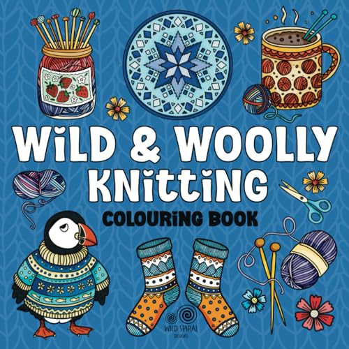 Wild and Woolly Knitting: Cute and Cozy Coloring Book for Adults: 30 Fun and Simple Coloring Pages Featuring Shetland Wildlife and Woolly Patterns image 2
