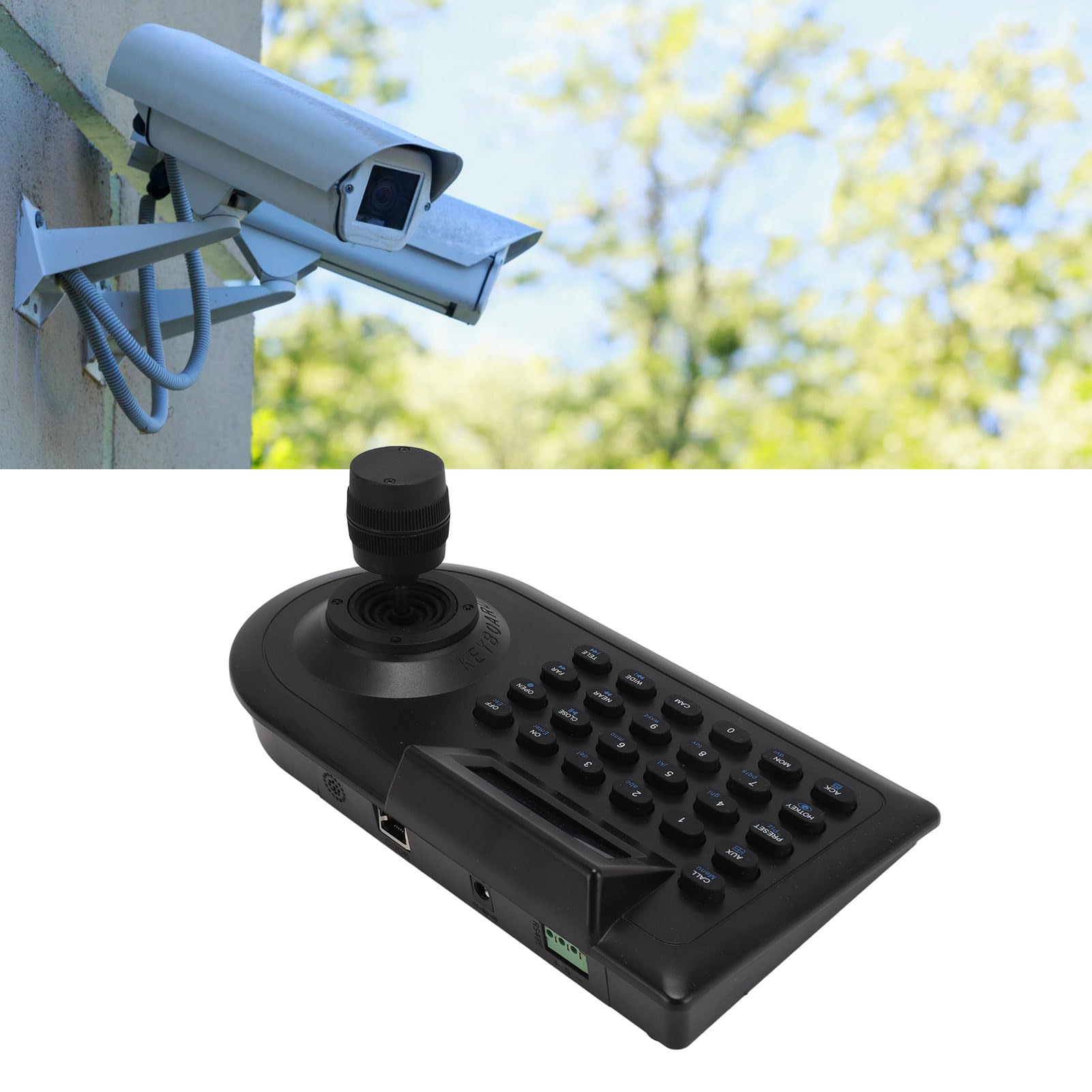 Tastiera per controller PTZ, tastiera PTZ, controllo multifunzione 32 DVR 256 Dome 3D Joystick tastiera con schermo LCD RS485 232 interfaccia (EU)
