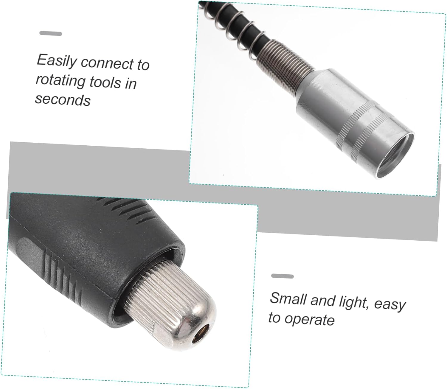 NUOBESTY 1Set Engraving Extension Shaft Flexible Cord for Drilling Easy Installation Lightweight Durable Material for Hard to Reach Areas Compatible with Electric Grinders