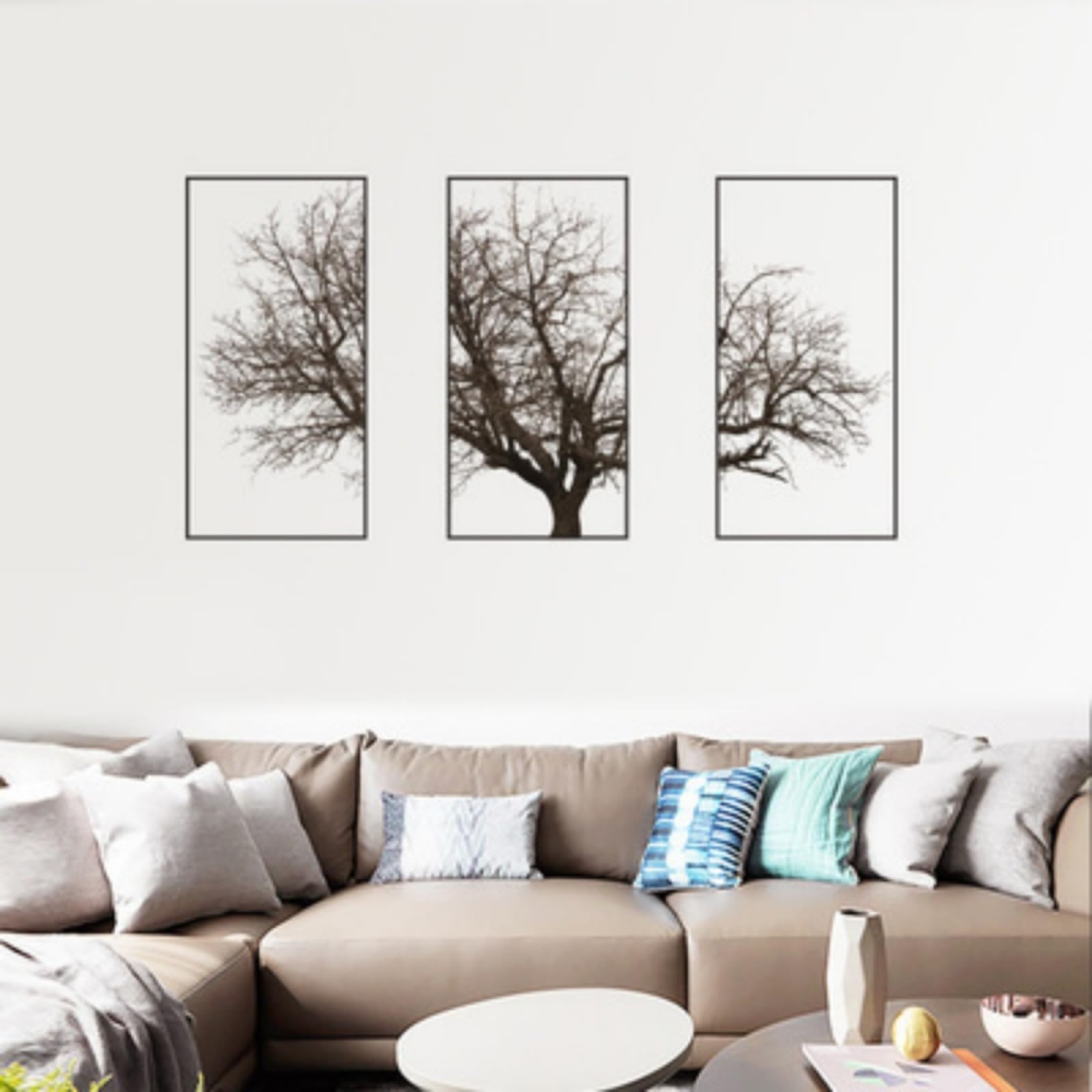 Stickers 3D DIY mural arbre noir amovible pour décoration de chambre