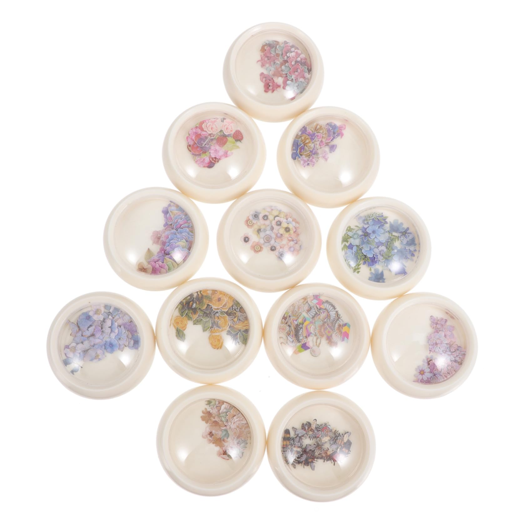 VICASKY 2 Set Adesivi Colorati Tema Fiori Per Manicure E Te Per Appassionati Nail Art E Professionisti 12 Scatole*2