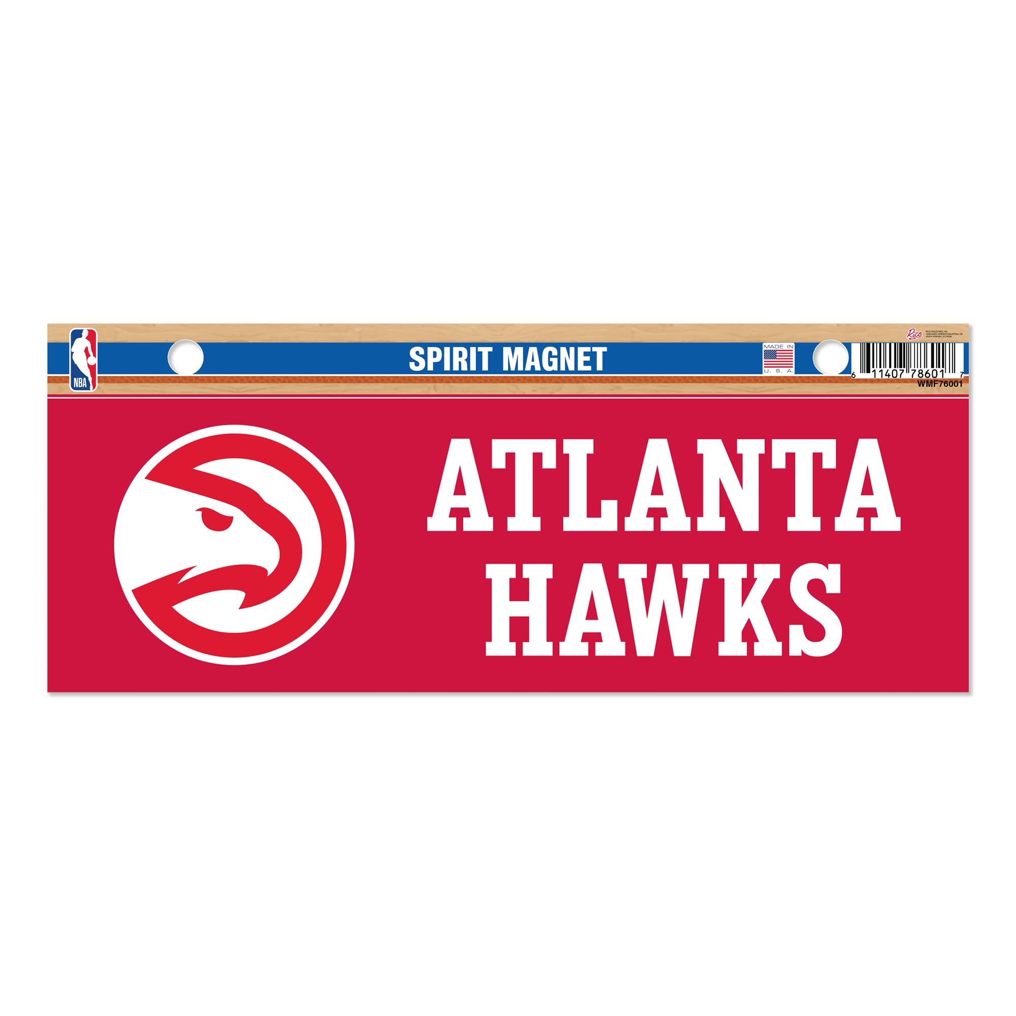 Rico Industries NBA Basketball Atlanta Hawks 4 x 10 Team Spirit Magnet - Car, Home Décor - Refridgerator, Office, Kitchen