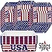 BASHOUT American Flag Paper Food Trays | (50 Pcs) Disposable USA Flag Concession Snack Tray | Patriotic Baskets for Nachos, Chips, Candy | 4th of July Party Decorations | Red, White and Blue Boat