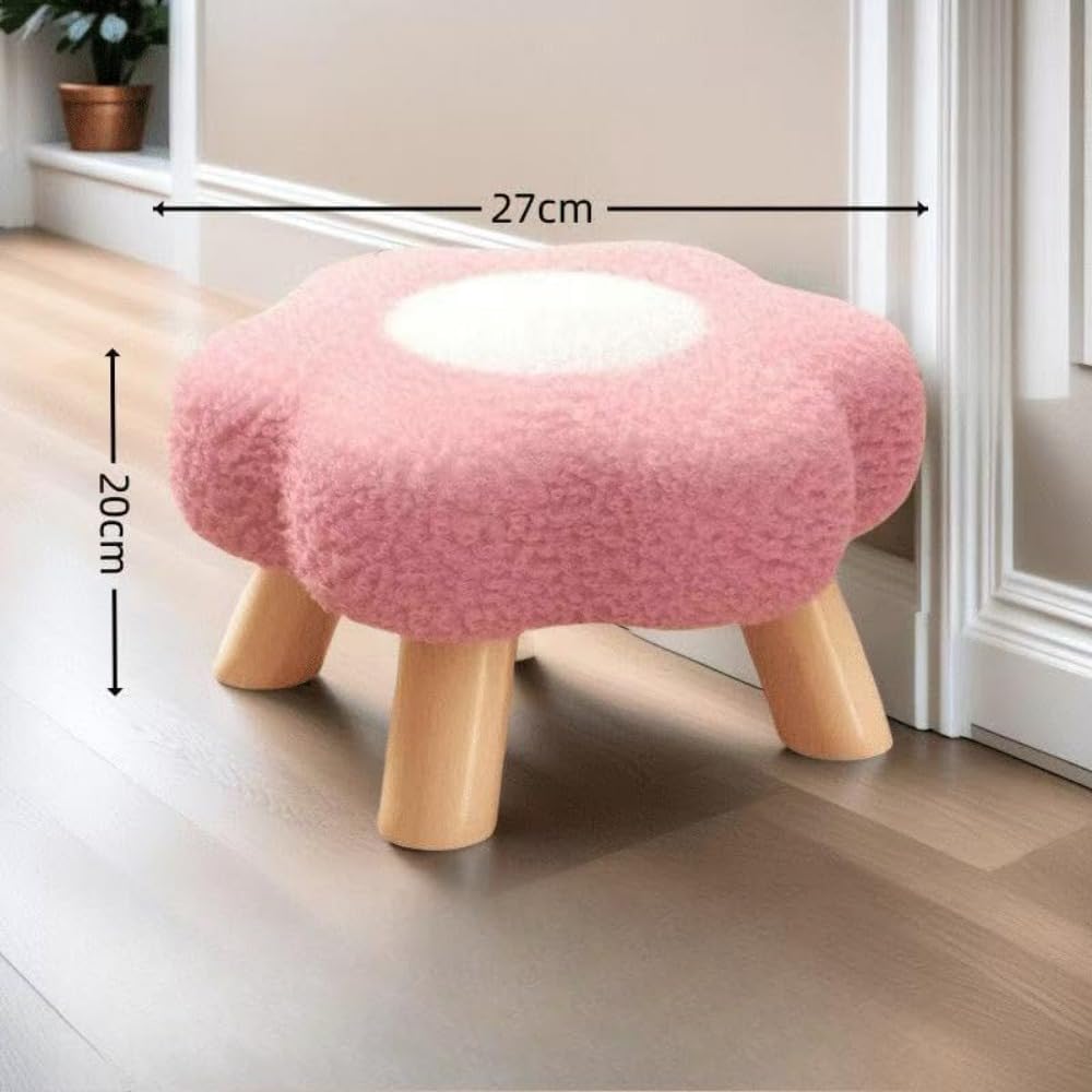 パープル 花型 スツール 木製脚 Antique footstool - Etsy 日本
