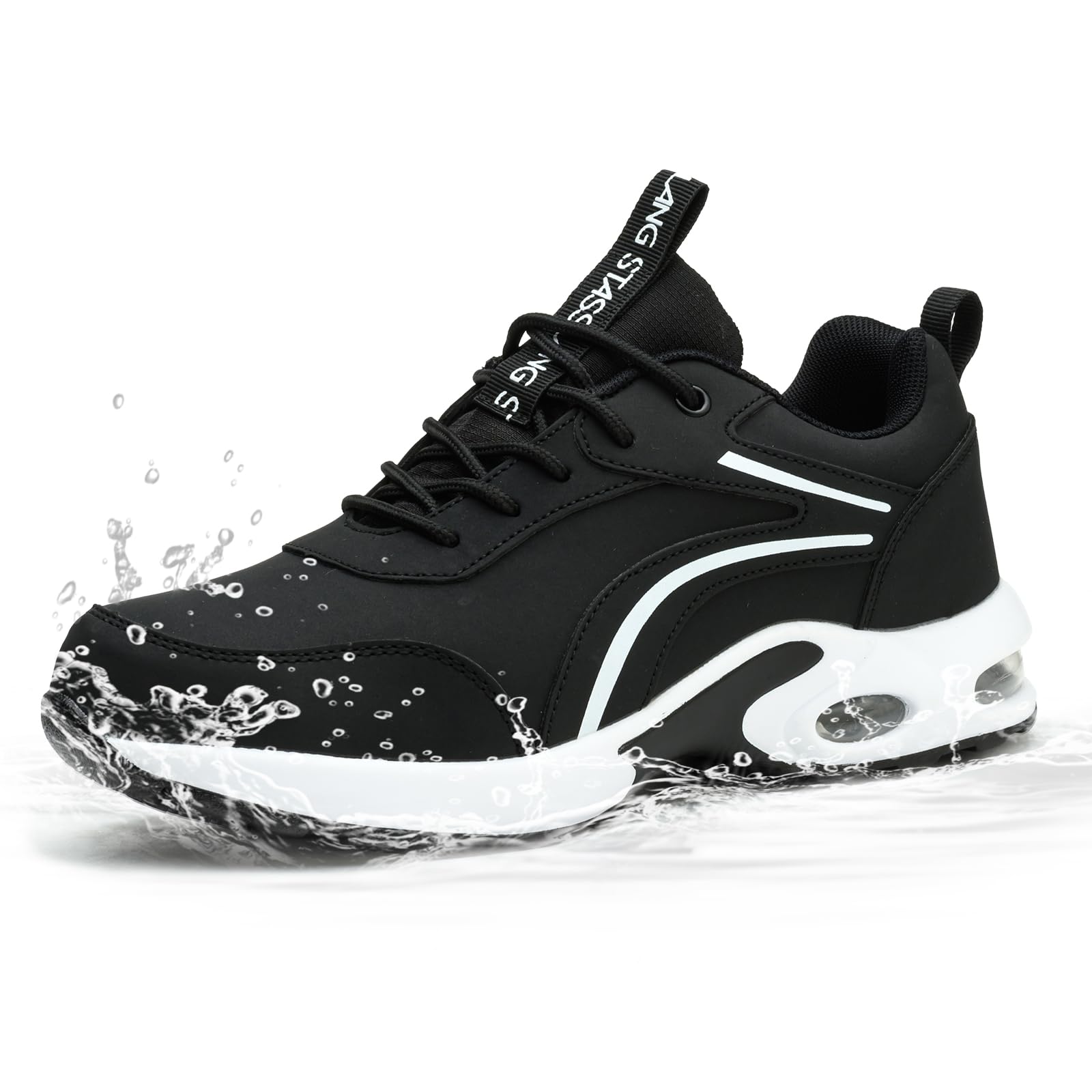 Stasslang Women's Waterproof Steel Toe Work Safety Shoes, Non-Slip, Puncture-Proof, Comfortable, Lightweight, Fashion Footwear, Construction,