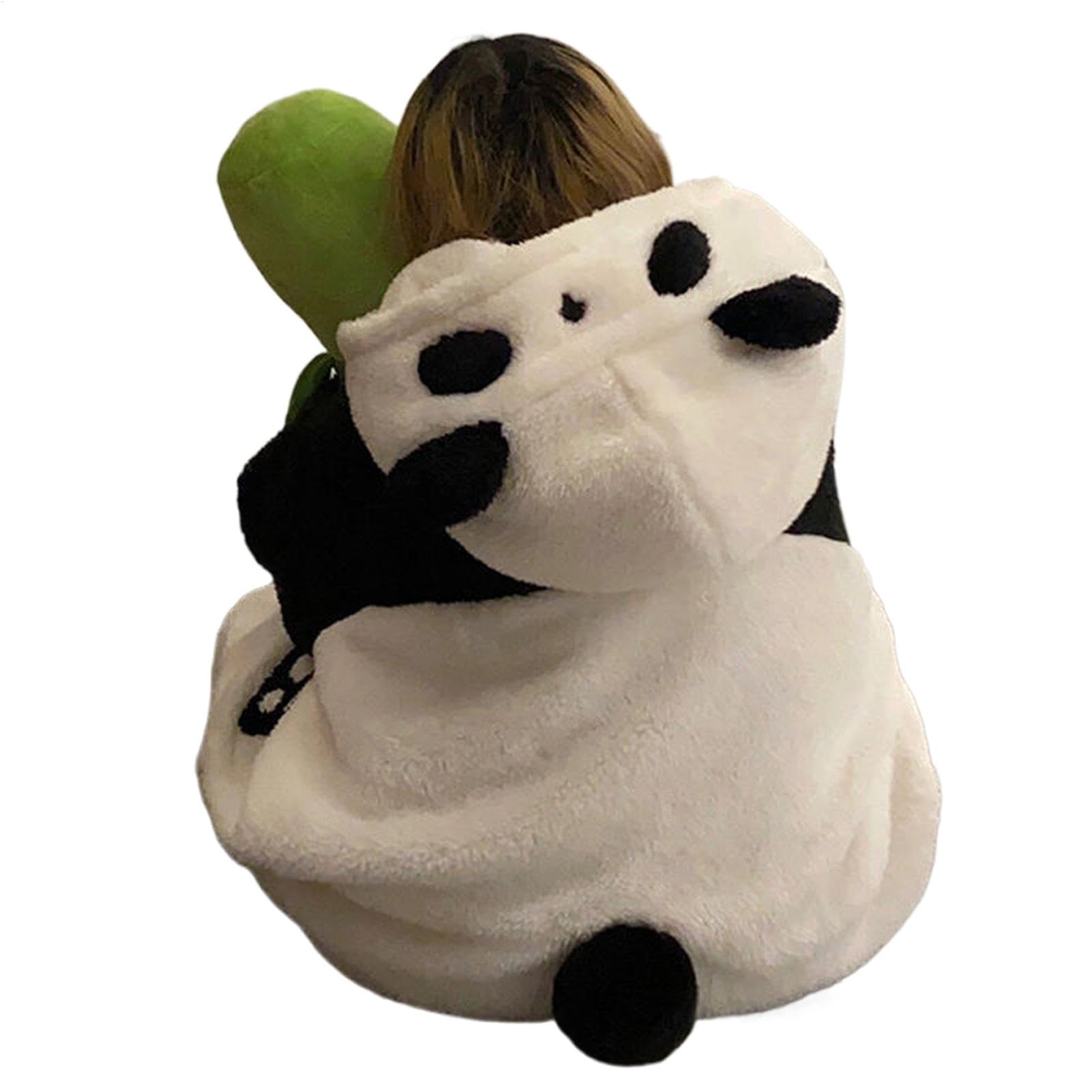 Pijama De Panda Ropa De Dormir Con Capucha De Forro Polar De Coral Gruesa Y