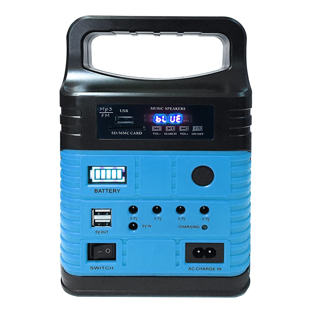Portable Solar Generator Outdoor Camping Illumination System BT MP3 Radio Polycrystalline Solar-Panel with 3pcs LED Lights