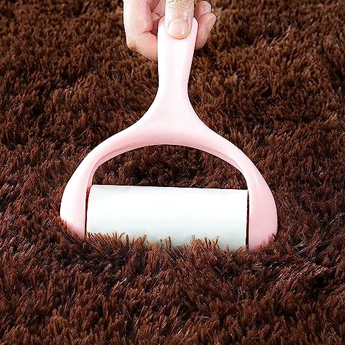 Image of Urban Modern Decor Features 5x8 Feet Modern Soft Shaggy Carpet Thick, Fluffy & 2 inch Pile Shag Rug for Your Kids Room, Bedroom & Livingroom(5x8 feet, Brown Plain)