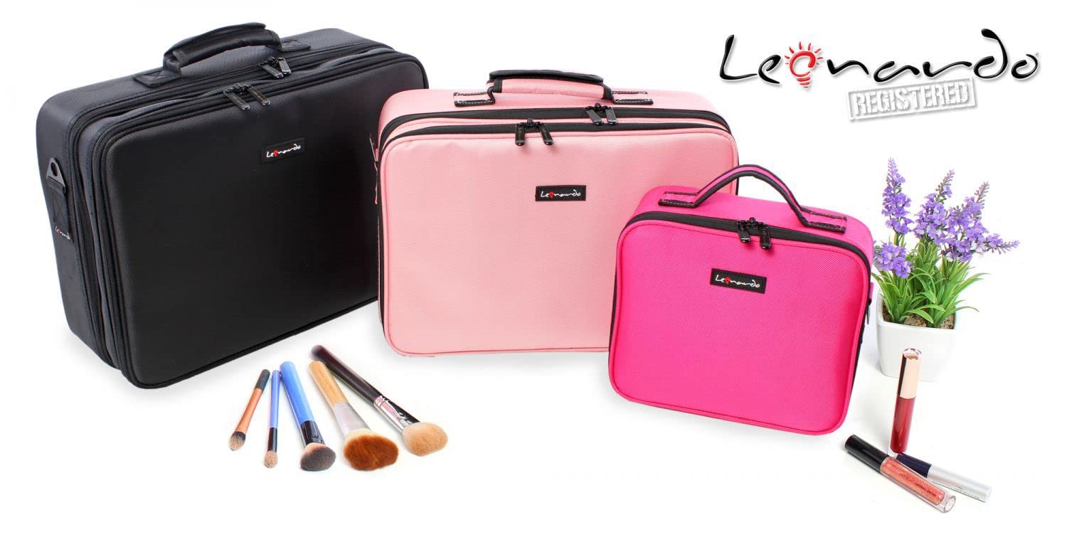 Leonardo LEO50819 Portatrucco Valigetta Porta Trucchi Piccola per il Trucco Professionale Borsa Portatrucco per Cosmetici da Viaggio per Make-up Artist Piccola senza specchio