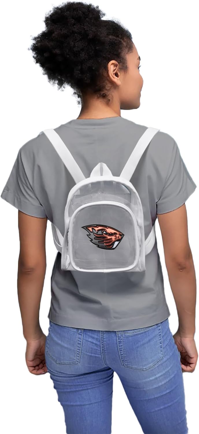 Littlearth NCAA Clear Mini Backpack Oregon State Beavers with 3D Logo