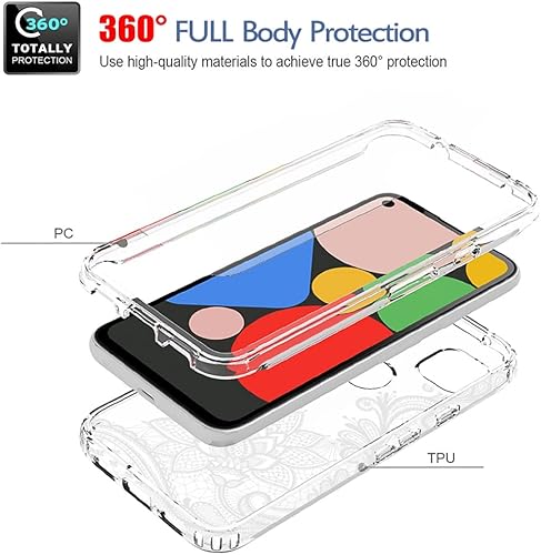 Miniatura 3 de Funda de teléfono para Google Pixel 4A (no compatible con 4A 5G) G025J GA02099 con protector de pantalla de vidrio templado, bonito patrón de