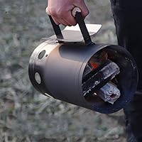 Vista 5 de Arrancador de chimenea de acero inoxidable para cocinar al aire libre