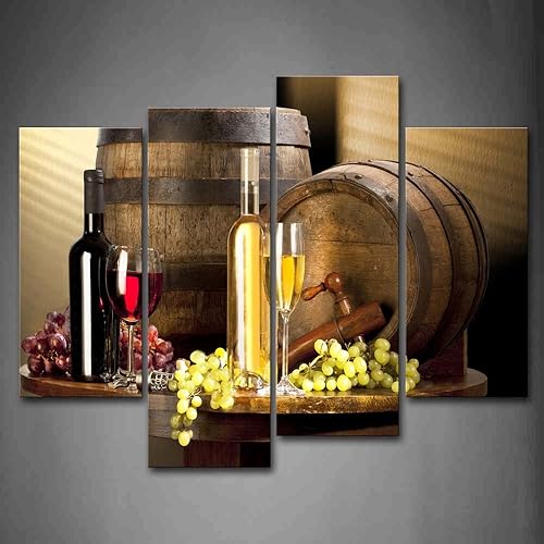 Cuadros de vinos y uvas para la pared de First Wall Art decoración moderna para el hogar