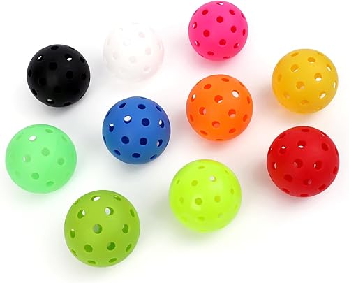Miniatura 2 de Paquete de 6 bolas de pickleball de 40 agujeros para interiores y exteriores de alto rebote, True Flight de alta visibilidad, duraderas, juego de
