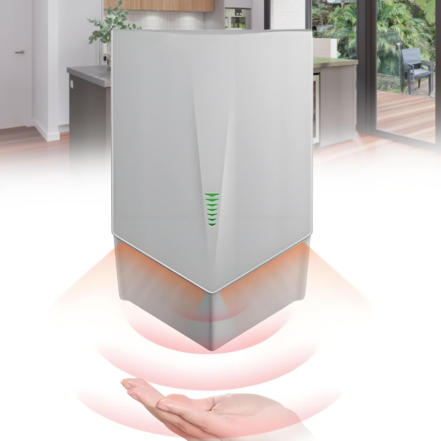 Secador de manos eléctrico automático rápido para pared de aseo y cocinas comerciales