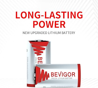 BEVIGOR CR123A 3V Lithium Battery, 6 Pack CR123A Batteries, High Capacity Lithium 123 Battery for Flashlight and Security Device [ Non-Rechargeable ]