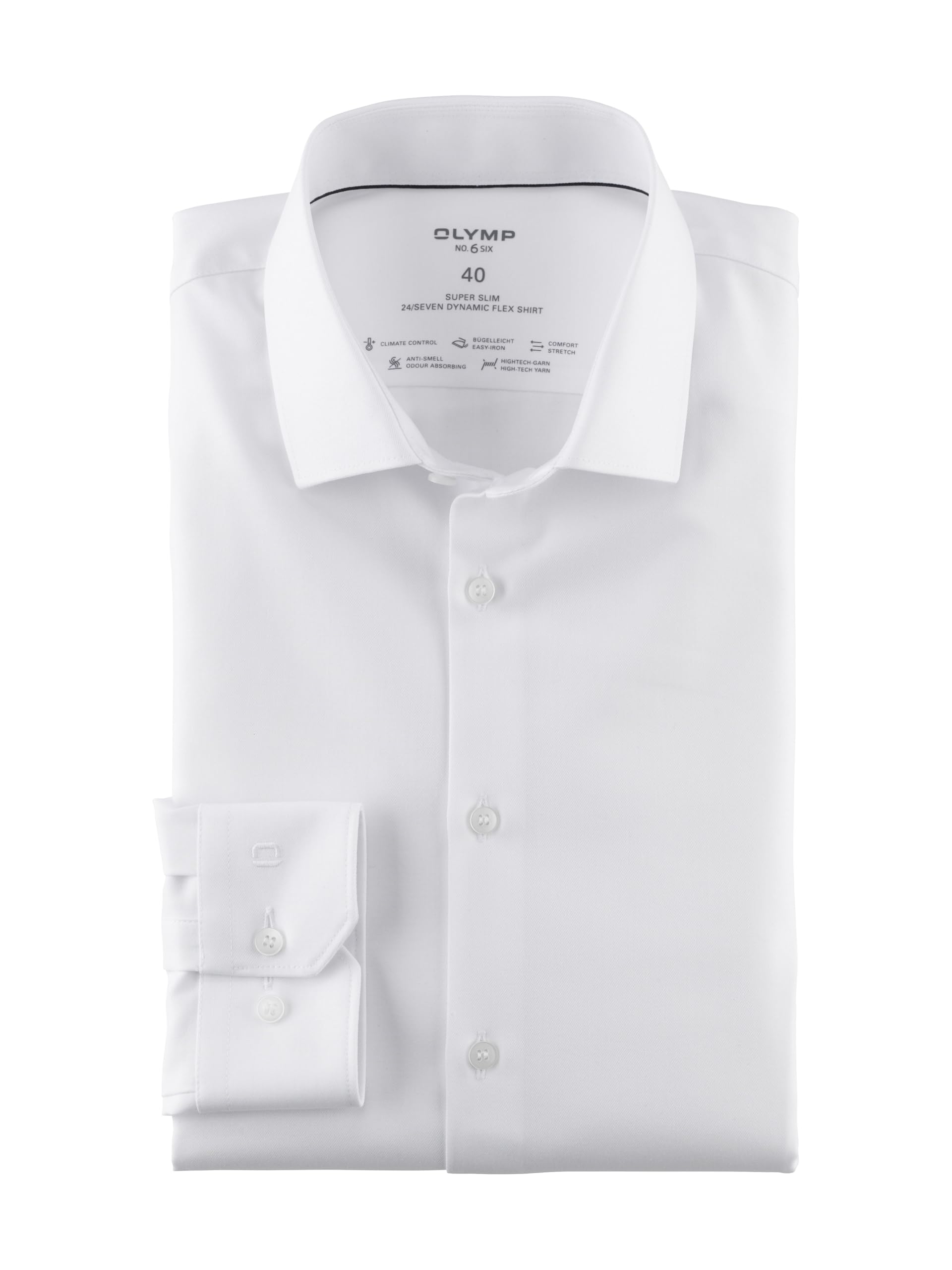 OLYMP Herren Oberhemd Langarm No.Six.24.Seven,Twill,super Slim,Modern Kent