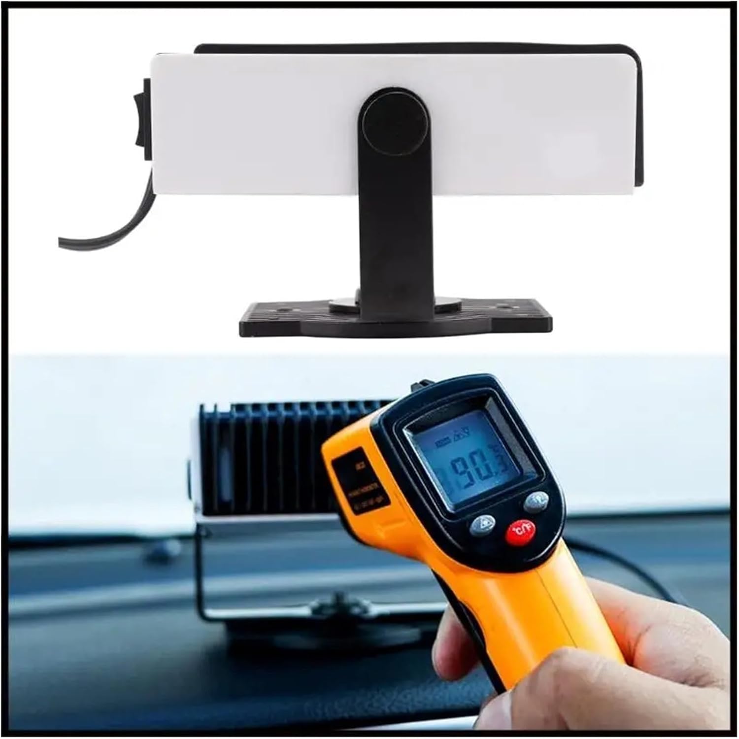 12V Car Windshield Defogger Efficient Heating 180° Rotating Base for Safe Winter Driving