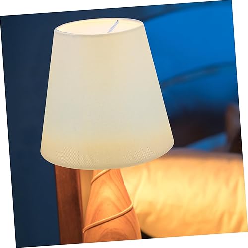 Miniatura 8 de Pantalla de lámpara de tela con clip en pantalla de lámpara de barril pequeño para lámpara de mesa, lámpara colgante de piso, color beige
