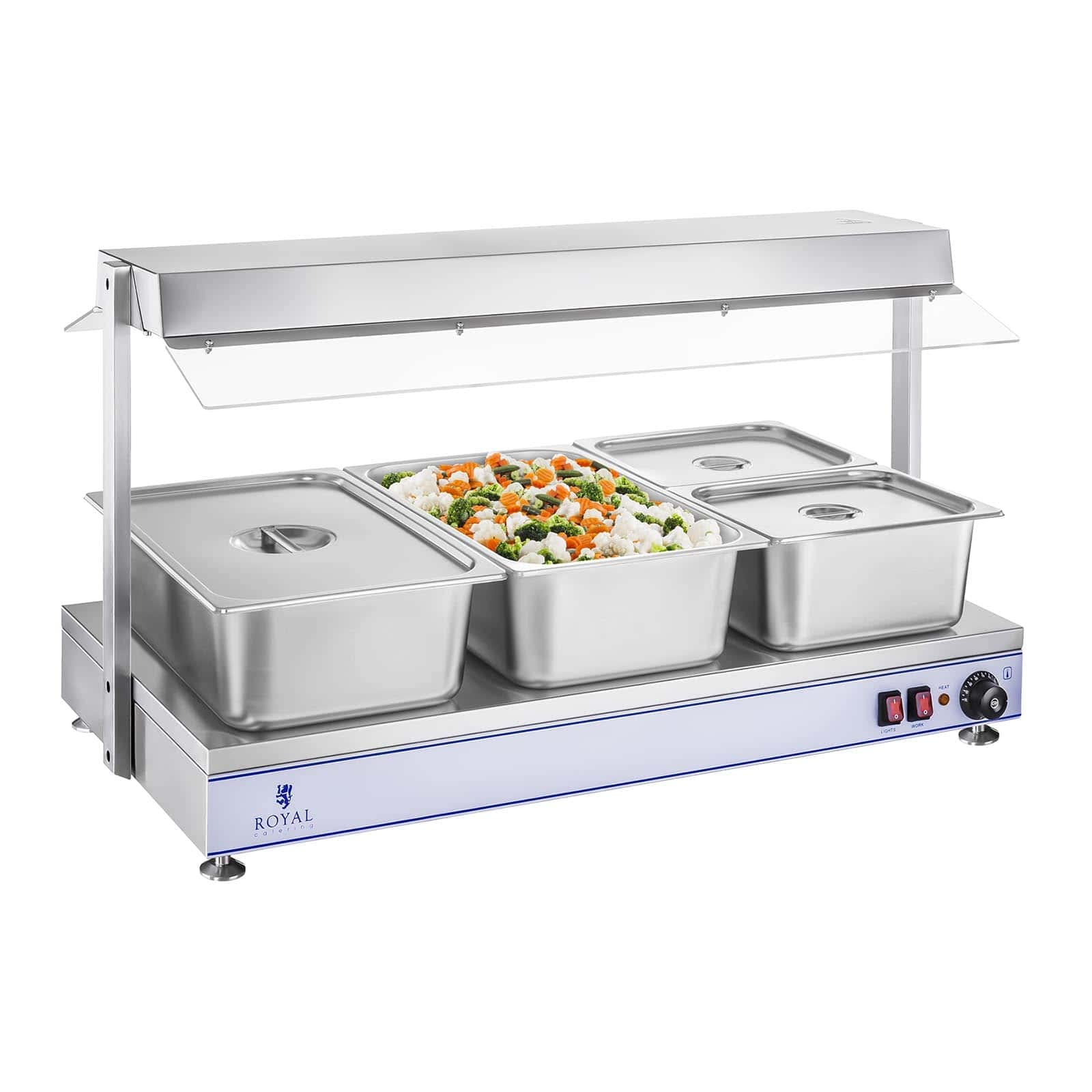 Royal Catering - RCHP-120 - Calienta Platos - 2000 W - hasta 110 °C - 120 x 50 cm