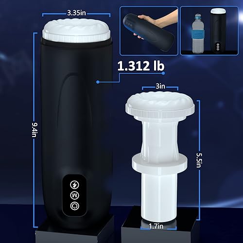 Miniatura 3 de Masturbador masculino automático, se puede utilizar en agua 7+1 modos de empuje y vibración bomba, juguete sexual para hombres, fácil de limpiar,