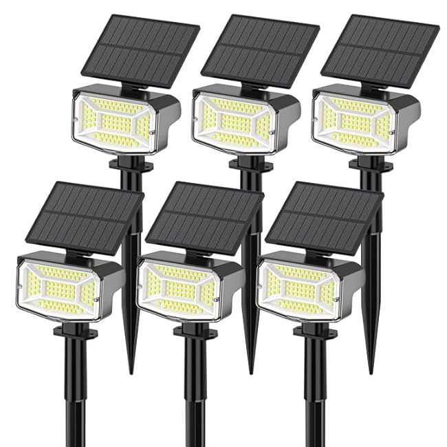 Solar Spot Lights 92 LEDs Outdoor Solar Lights Cool White