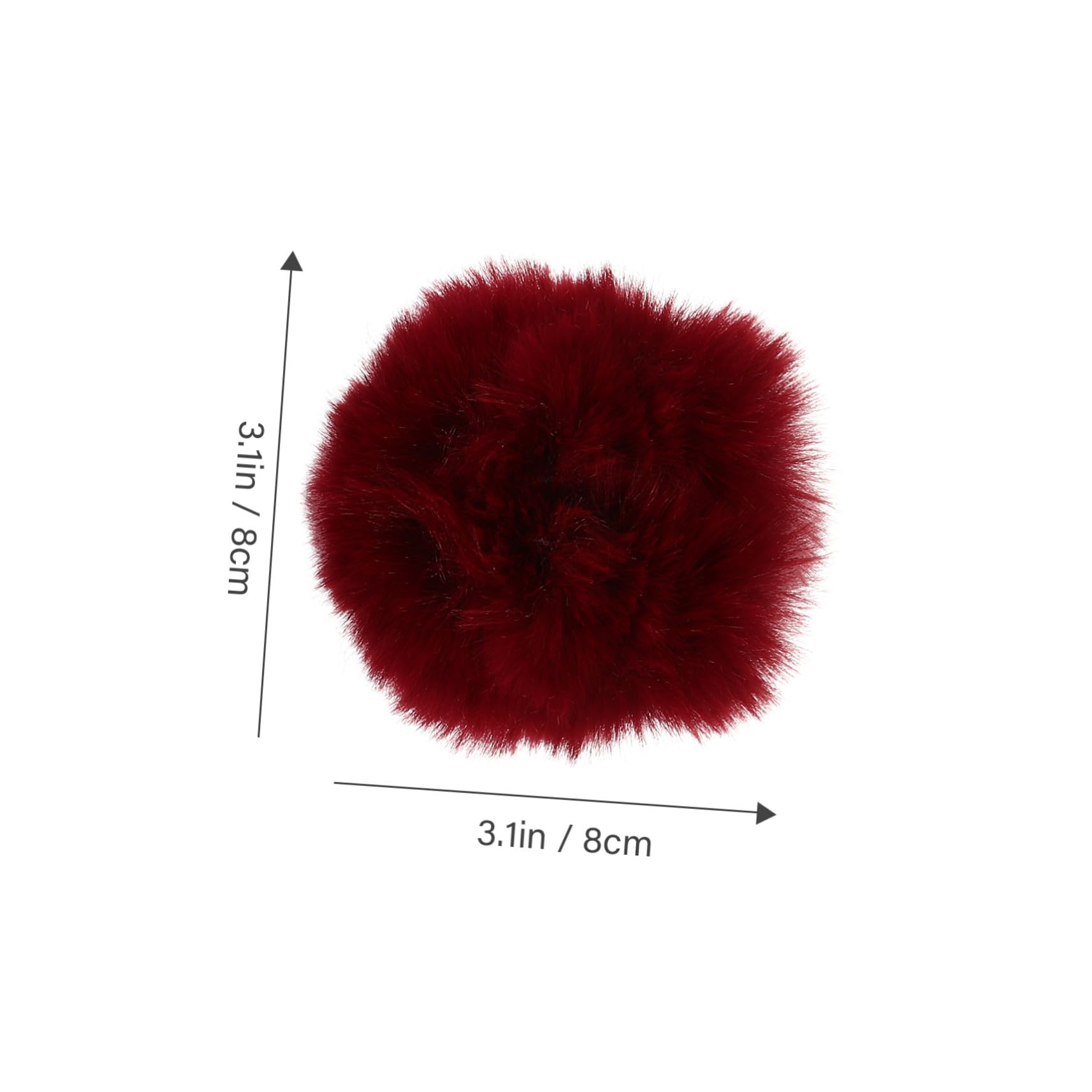 Pompon Decorativi in Pelliccia Sintetica 8cm 37 Pezzi per Accessori