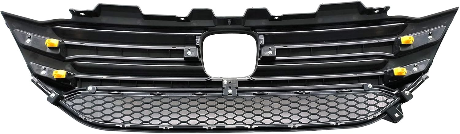 YHB Front Upper Chrome Grille With Surround Molding Trim For 2016 2017 2018 Honda Pilot