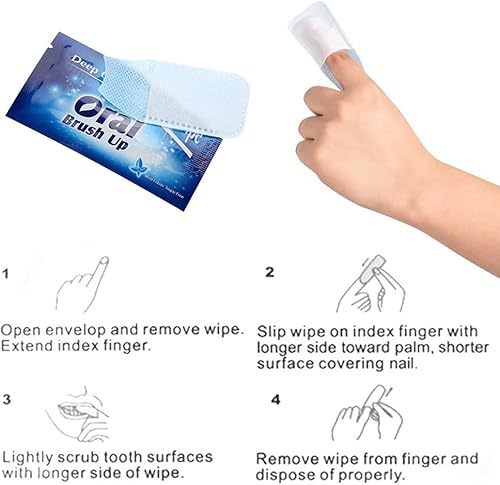 Miniatura 6 de 50 toallitas desechables, toallitas de cepillado oral, toallitas con sabor a menta para limpieza oral, uso de cuidado bucal