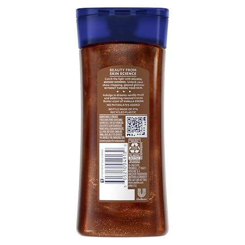 Vaseline Glazed and Glisten Golden Hour Body Gel Oil Glow Vanilla Cocoa Shimmering with Ultra-Hydrating Lipids and 100% Pure Cocoa Butter, 6.8 Oz - Image 3