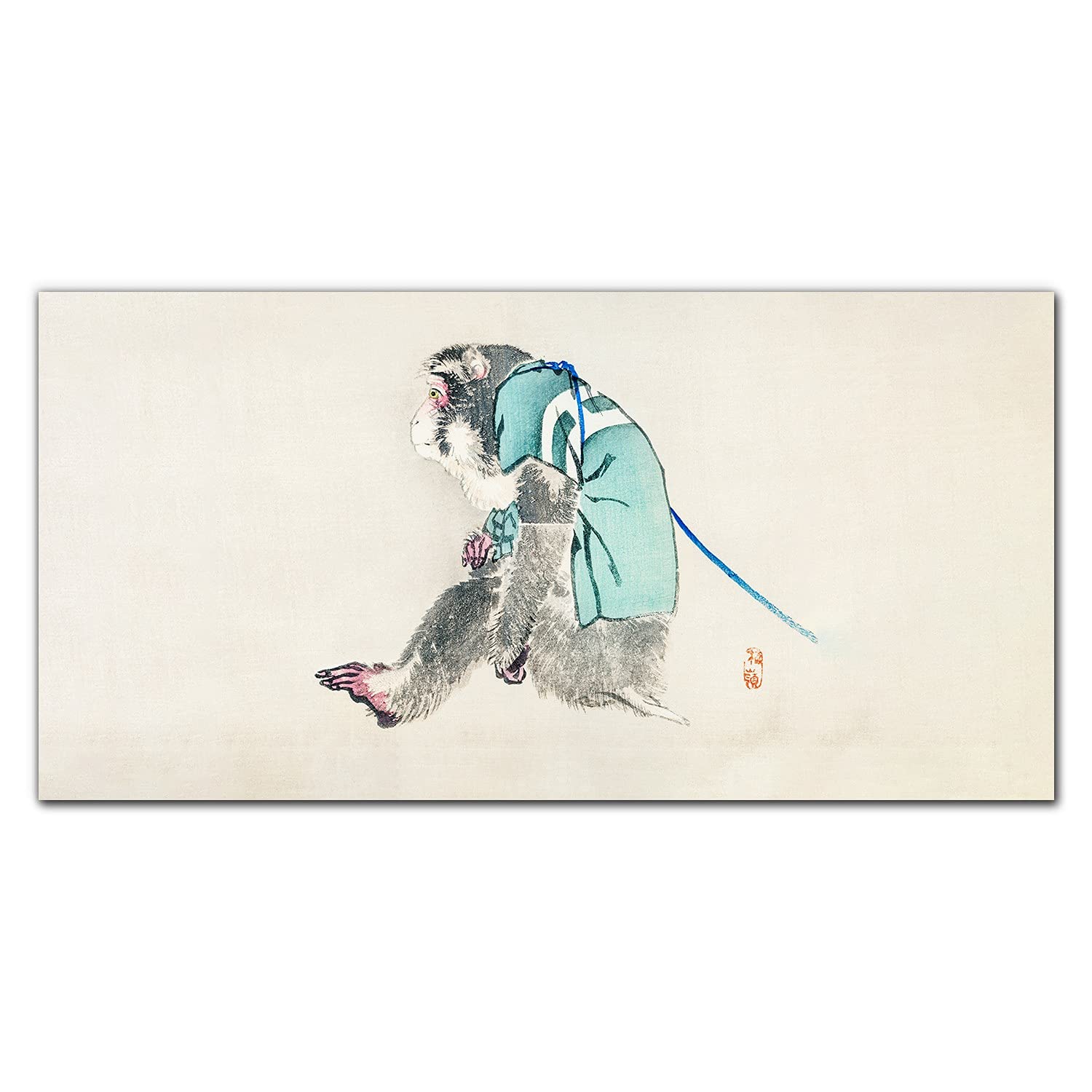 Crédence de cuisine verre trempé 100x50cm dosseret adhésif protection murale déco singe animal