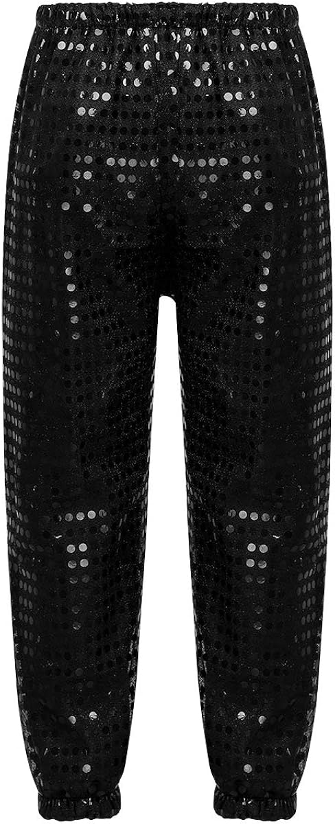iiniim Kids Girls Boys Glitter Sequins Hip Hop Jazz Dancing Pants Street Dance Performance Sweatpant Trousers : Clothing, Shoes & Jewelry