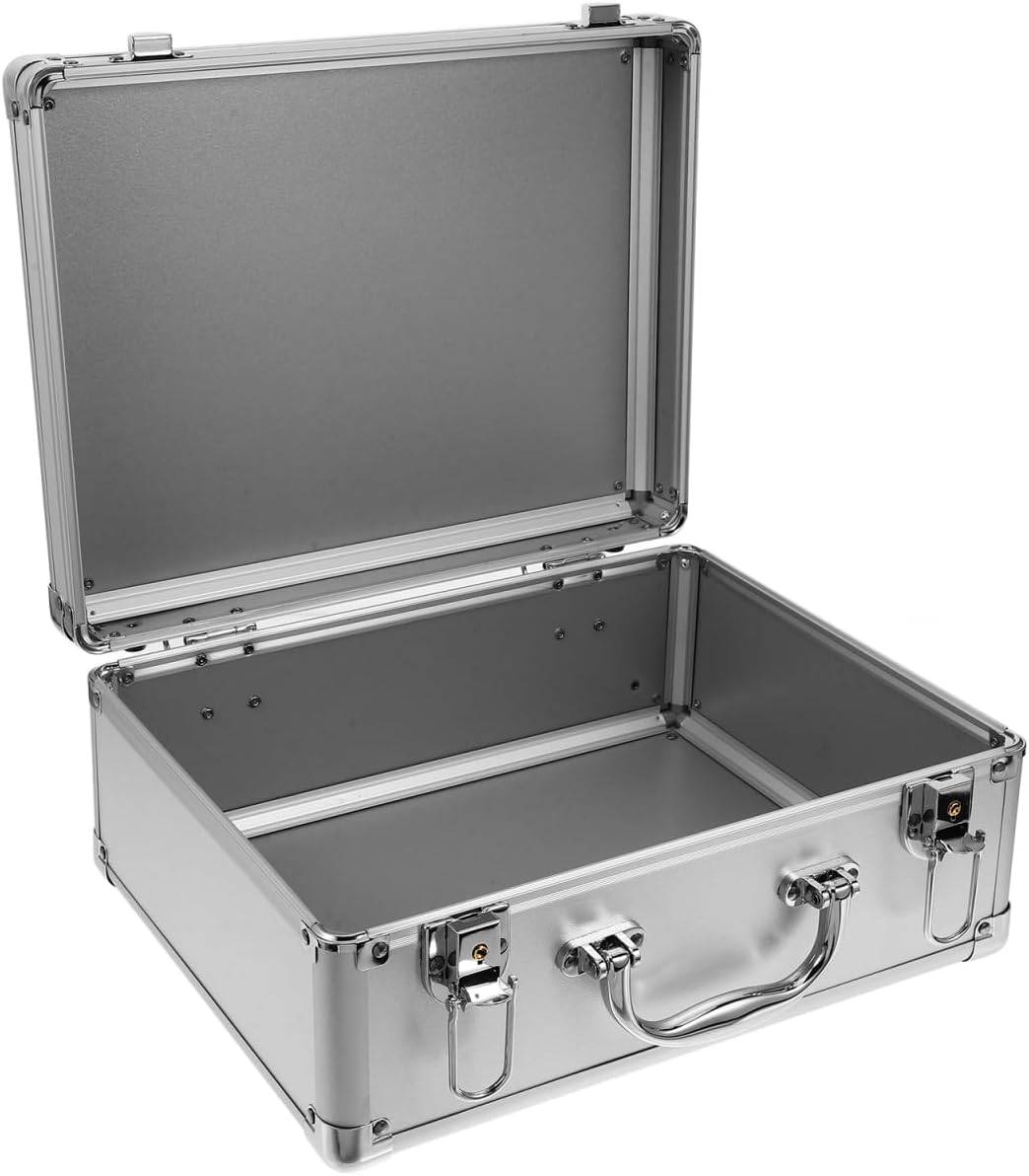 PRETYZOOM Metal Suitcase for Men Aluminum Alloy Tool Case Briefcase Looking for Men Portable Workstation